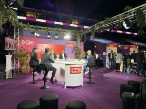 Plateau L’Express Franchise au salon GO Entrepreneurs avec Eclatemps à Paris La Défense Arena